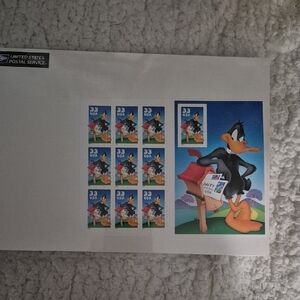 Daffy Duck USPS 33¢ Commemorative Stamp Sheet - Bright Multicolor